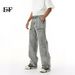 EF JEANS | 2025 Spring New Retro Washed Tooling Straight Pants Men's And Women's Same Snowflake Denim Trousers_mkmklike.com