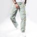 Men's Straight Leg Jeans - Classic Blue Denim Pants With Distressed Details For Casual & Streetwear Style_mkmklike.com