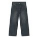 Nirben Denim | Korean Version Of Basic Washed Old Denim Blue Loose Straight Casual Trousers_mkmklike.com