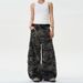 "Men's Vintage Camo Cargo Jeans – Distressed Utility Pants With Reverse-Wash Effect & Relaxed Fit (Military-Inspired, Urban Explorer Style)"_mkmklike.com