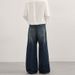 Men's Clothing Irregular Deconstructed A-Line Jeans Slimming Design Streetwear Fashion Denim For Men And Women_mkmklike.com
