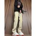 Pendant Straight Yellow Mud American Vibe Pants Retro Blue Jeans Men's Spring Tall Micro-flared Pants_mkmklike.com