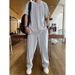 Men's Clothing short sleeved trousers suit men's loose large size cool high end two piece suit for middle aged and young people sports a set of_mkmklike.com