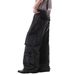 Vintage Multi-Pocket Cargo Jeans For Teens - Distressed Loose Fit Straight Leg Pants (Black Grey, Khaki, Black)_mkmklike.com