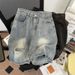 Men's Clothing Pants Fashion Washed Ripped Denim Shorts Thin Loose Retro Handsome Shorts_mkmklike.com