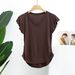 Chicco Modal V-Neck Short Sleeve T-Shirt For Women Summer Casual Sports Solid Color Loose Slimming Thin Base Shirt Top_mkmklike.com