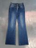 European American Cross-border Foreign Trade Spring/summer New Vintage Slim-fit Washed Women's Jeans, Flared And_mkmklike.com