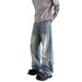Men's Clothing Unisex Wide Leg Straight Leg Distressed Jeans American High Street Style Cool And Versatile Men's Pants_mkmklike.com