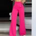 Women's Clothing Fashion Slim And Personalized Double Breasted Flared Trousers With Slight Elasticity And Color Added_mkmklike.com