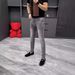 Men's Slim Fit Cropped Jeans Spring Trendy Fashion Influencer Style Sophisticated Youthful Look_mkmklike.com