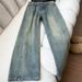 New American Retro Style Men's Jeans Deconstructed Patchwork Design Black Grey Slightly Flared Straight Leg_mkmklike.com