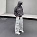 American Retro Washed Multi-pocket Niche Straight Tooling Jeans Men's And Women's High Street Trendy Brand Wide-leg Casual Trousers_mkmklike.com