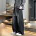 Vintage American Workwear Jeans – Relaxed Straight Leg Denim Pants With Multi-Pocket Design For Men, Classic Blue & Black Wash_mkmklike.com