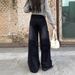 American Style Black Gray Straight Jeans For Women, Autumn Winter New High Waist Loose Slimming Fashion Wide Leg_mkmklike.com