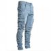 Men's Clothing European And American Fashion Jeans Cross-border 2025 New Spring And Autumn Men's Side Pocket Small Feet Tight Jeans_mkmklike.com