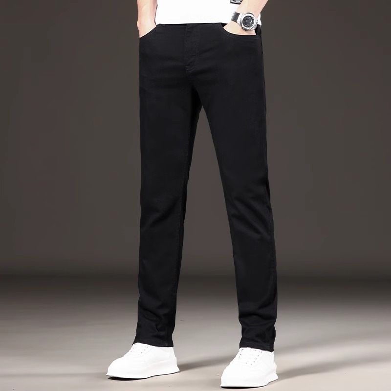 Men's Clothing Jeans Men's Stretch Slim Fit Straight Leg Jeans For Summer Stretchy Summer Thin Loose Straight Leg For Formal & Casual_mkmklike.com