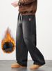 Men's Winter Warm Fleece-Lined Thick Insulated Denim Pants Wide-Leg Straight Thermal Baggy Jeans Asian Size L-5XL_mkmklike.com