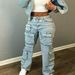 Women's Clothing Stretch Denim Fabric Trousers Fashion Three Dimensional Multi Pocket Workwear Style Clothing_mkmklike.com