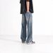 New Eco-friendly Fabric Ripped Scimitar Jeans Men's 2026 Autumn New Trendy Brand Loose Straight Versatile Casual Wide-leg Trousers_mkmklike.com
