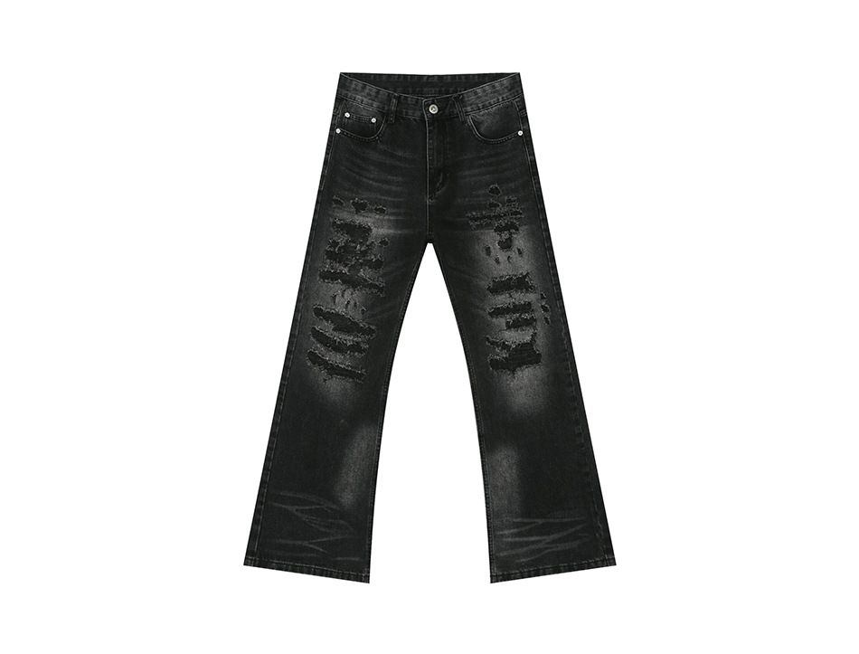 EF JEANS | 2025 Spring New Product Personalized Street Wear Old Jeans Loose Versatile Wide Leg Pants_mkmklike.com