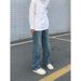 Nordmann High Street Retro Jeans For Men, Loose Fit, Wide Leg, Floor-Length Pants, BF Hong Kong Style, Trendy Straight-Leg,_mkmklike.com