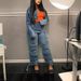 European And American Women's Fashion Jeans, New Products, Trendy Multi-pocket Washed Work Pants, Hot-selling_mkmklike.com