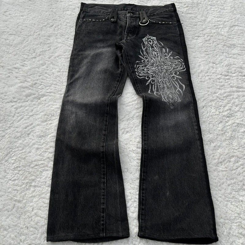 Y2K Grunge Baggy Jeans For Women Men Distressed Denim Pants Goth Street Dance Hip Hop Wide Leg Trousers_mkmklike.com