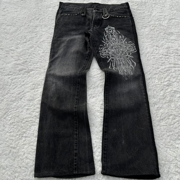 Y2K Grunge Baggy Jeans For Women Men Distressed Denim Pants Goth Street Dance Hip Hop Wide Leg Trousers_mkmklike.com