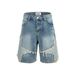 Men's Clothing Five Pointed Star Splicing Denim Shorts American High Street Loose Straight Men's And Women's Shorts Trend_mkmklike.com