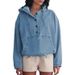 Women's Fashion Denim Hoodie Jacket Buttoned Pullover Sweatshirt Tops European American Style 2025 Trendy Clothing_mkmklike.com