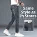 Men's Slim Fit Cropped Jeans Blue Low Waist Trousers With Slight Stretch For Spring High End Trendy Brand Lightweight Long Jeans_mkmklike.com