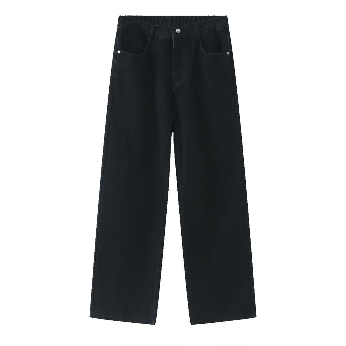 K Men's Elastic Waisted Retro Distressed Loose Straight Leg Casual Jeans_mkmklike.com