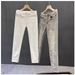 Men's Clothing White Trousers Stylish And Versatile Slim Fit White Jeans Straight Leg Casual Denim Pants With Stretch Comfortable For Daily Wear_mkmklike.com