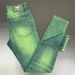 European Version Of Fashion Sense Spring And Autumn Jade Green Jeans Men's Slim-fitting Small Feet New Casual Trousers_mkmklike.com