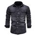 Spring And Autumn New Men's Trendy Jacket Casual Washed Denim Top_mkmklike.com
