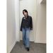 Yifu Loose Slimming Fleece-Lined Jeans For Women 2025 Winter New Daisy Embroidered Straight Pants 5715_mkmklike.com