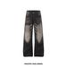 Men's American Retro Heavyweight Cleanfit Whisker Print Jeans Loose Fitting Casual Straight Leg Wide Leg Trousers_mkmklike.com