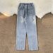 Spring And Autumn Men's Jeans Trendy Brand Ins Zipper Design Sense Pants Straight American High Street Ruffian Handsome Tooling Pants_mkmklike.com