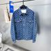 Men's Clothing Spring men's denim jacket fashion thin jacquard men's loose jacket lapel coat trend B2BJE1192_mkmklike.com