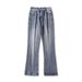 Retro Whiskered Flared Jeans – Vintage Washed Straight-to-Flare Denim Pants For Men & Women, 70s Street Style Casual Wear_mkmklike.com