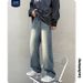LKTM Wear # American Loose Wide Leg Jeans Men's Trendy Brand Street Hip Hop Straight Long Pants_mkmklike.com