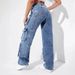 Women's Jeans Cargo Pants High Waist Flap Pockets Women's Pants Loose Fit_mkmklike.com