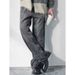 Washed Denim Jeans For Men, Straight Loose, Floor Length Wide Leg Pants, High-Quality Lightning Pattern Jeans, Summer_mkmklike.com