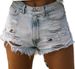 Women's Clothing High Waist Ripped Tassel Denim Shorts For Women Hot Pants (already Shipped)_mkmklike.com