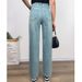 Retro-style High-waisted Wide-leg Pants, 2025 Spring New Fashion Versatile Washed Loose Women's Jeans_mkmklike.com