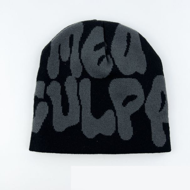 New fashion knitted hat men and women street hip-hop letter wool hat casual all-match cold hat Baotou hat ins tide_mkmklike.com