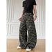 Retro Cleanfit Camo Jeans - Relaxed Carpenter Pants With Curved Hem (S-XXXL, Washed Green)_mkmklike.com