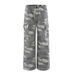 American High Street Camouflage Wide-Leg Cargo Jeans Trendy Loose Straight Pants Men's Design Sense Pleated_mkmklike.com