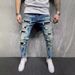 Loom European And American Slim Fit Ripped Skinny New Men's Painted Jeans Factory Direct Sale_mkmklike.com