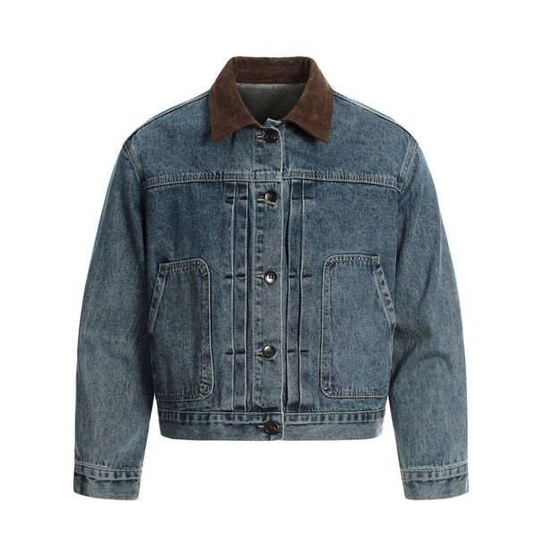 Vintage Washed Denim Jacket - Oversized Boxy Fit Streetwear Denim Coat For Men And Women_mkmklike.com